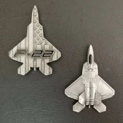 F-22 Raptor Military Aircraft Shaped Challenge Coin • $19.99