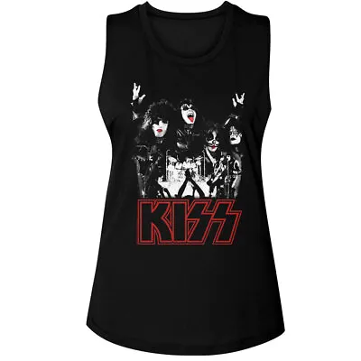 Kiss In Concert Live On Stage Ace Frehley Women's Muscle Tank T Shirt Rock Merch • £26.50