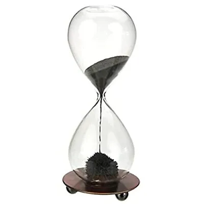 Magnetic Hourglass Sand Timer Hand Blown Hour Glass For Office Desk Home Decor • $23.82