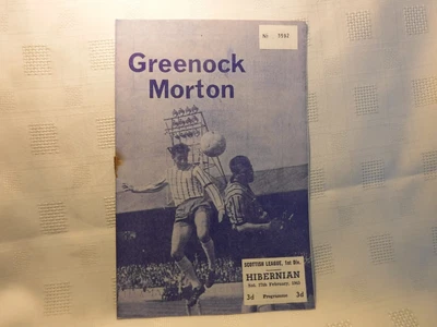 £0.99 • Buy Greenock Morton V Hibernian Scottish League 1st Division 1965