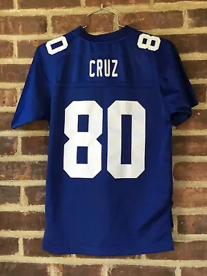 Reebok New York Giants Victor Cruz Stitched Jersey Youth Size Medium 10-12 • $19.99