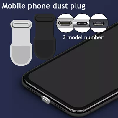 Silicone Phone Dust Plug Charging Port Type-C/Mirco USB/iphone Dustproof Cover~ • $1.14