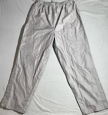 Coleman Outdoor Men's Sz Large Gray Nylon Polyester Mesh Lined Rain Cargo Pants • $24.99