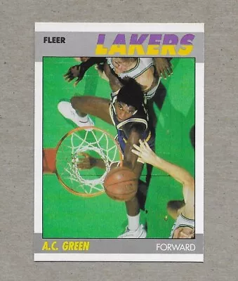 A.C. Green 1987-88 Fleer Basketball Rookie Card #42 - Los Angeles Lakers - NM • $3.95