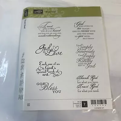 NEW Stampin' Up! Trust God Rubber Stamp Set Vintage • $19.99