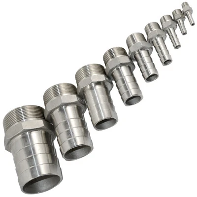 £2.75 • Buy Threaded Pipe Fitting To Barb Hose Tail End Connector Stainless Steel BSP SS 304