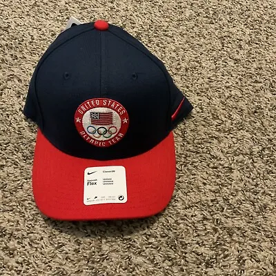 Nike United States Olympic Team Hat Swoosh Flex Classic99 Unisex Red/Blue • $13.60