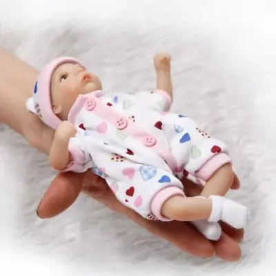 Mini Handmade Real Looking Reborn Baby Doll Vinyl Silicone Alive Preemie Dolls • $50.59