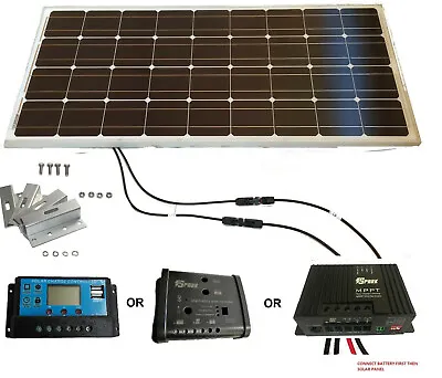 £189.99 • Buy 100W 200w  Solar Panel Kit 12V Battery Charger 20A Dual Controller Caravan Boat