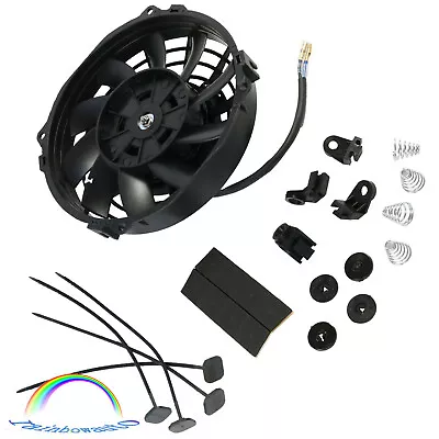 7  Inch 12V Push Pull Slim Fan Electric Radiator Cooling Mount Kit Universal New • $24.99