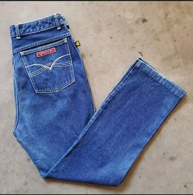 Vtg 70's Sasson Jeans High Rise Straight Regular Womens Sz 14 (27.5 - 28 X 28.5) • $50