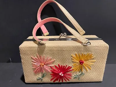 Vintage Little Hula Girl Hard Case Bag Purse Flowers Gymboree • $35