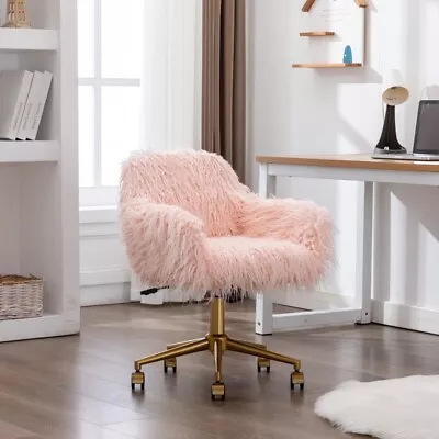 AADEN Fluffy Office Chair Faux Fur Modern Swivel Desk Chair For Women And Girls • $159