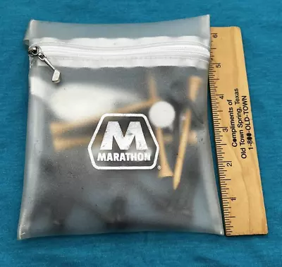 MARATHON OIL GOLF Supply Bag - Tees Marker Divot Carry All -standard Oil Houston • $17.99