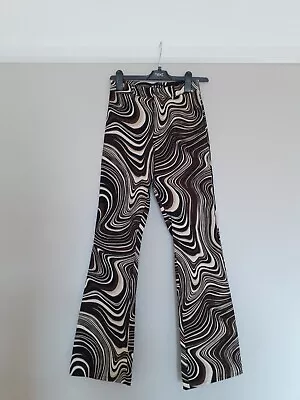 Women's Motel Zoven Flare Trouser - 70s Ripple XS • £2.99