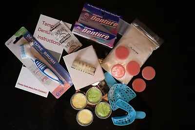 DIY Denture Kit Full Upper/ Full Lower False Dentures Teeth Home Made  Dentures • $85