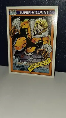 Impel Marvel 1990 Comics Super-Villains SABRETOOTH #57 Trading Card. • $0.99