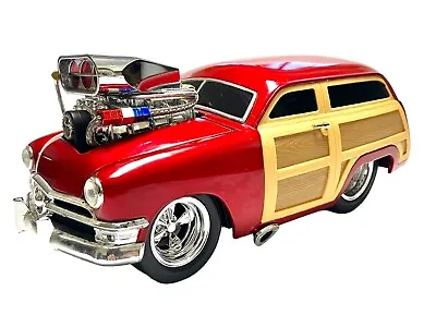 Vintage 2001 Funline  1950 Red Ford Woody Muscle Machine Die-cast Car 1/18 • $31.99