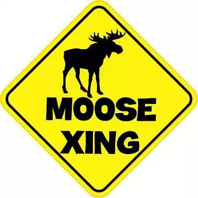 6in X 6in Moose Crossing Sticker Car Truck Vehicle Bumper Decal • $7.99