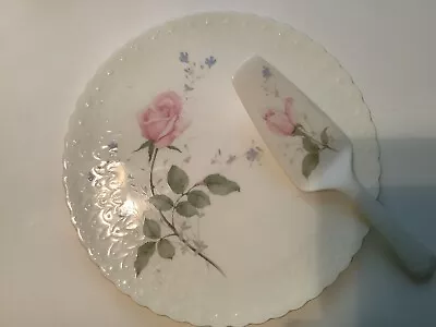 Mikasa Cake Plate W/ Server In April Rose JAPAN 11.5in Bone China 82053 Spring • $9.99