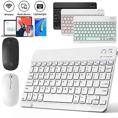 2024 Mini Slim Wireless Bluetooth Keyboard For PC IMac IPad Android Phone Tablet • £15.76