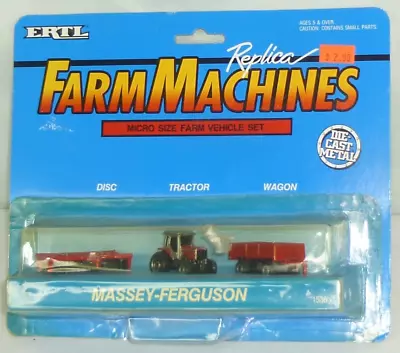 Ertl 1990 Massey-Ferguson Micro Size Farm Machines Vehicle Set Die Cast  #1536 • $5