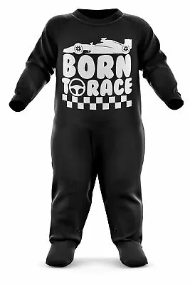 Born To Race Future Race Car Driver Baby Romper Suit First Christmas Babygrow • £13.99