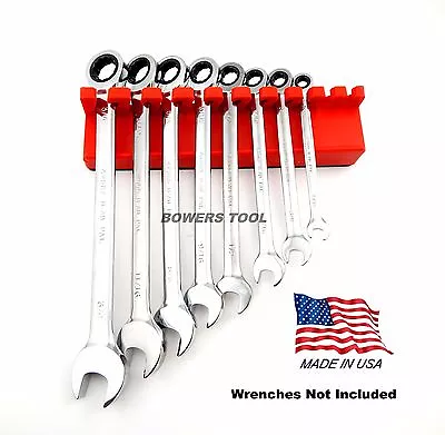 Mechanics Time Saver 10 Slot Magnetic Wrench Rack Holder Caddy SAE MTS USA • $17.97