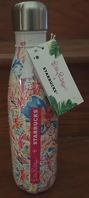 Starbucks S'well Lilly Pulitzer Stainless Steel Water Bottle Floral • £86.73