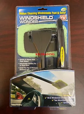 WINDSHIELD WONDER Car Auto Windshield Fast & Easy Cleaning Tool & Microfiber Pad • $19.95