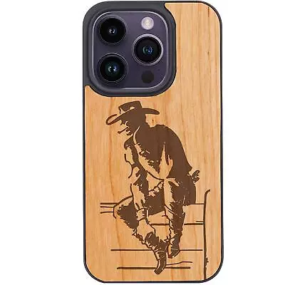 For IPhone 15 Pro Plus 14 13 12 Cowboy- Wood Shockproof Phone Case Cover • $52.80