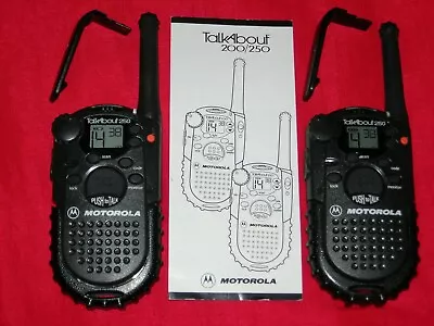 2 Motorola Talkabout 250 Walkie Talkies With Channel Scan And Lock • $88