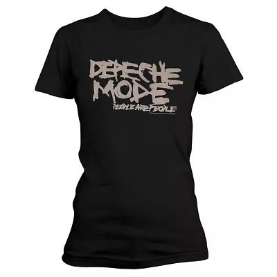 Depeche Mode 'People Are People' (Black) Womens Fitted T-Shirt - NEW & OFFICIAL! • $40.69