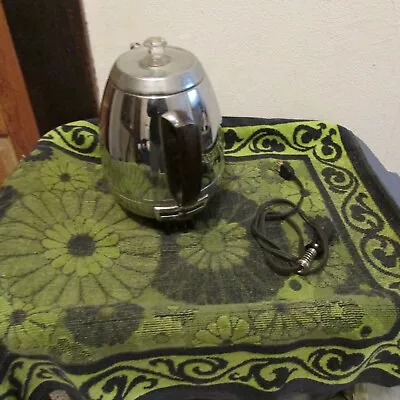 Nice Vintage GE Pot Belly Chrome Percolator/ Coffee Maker 13P30. Works Great • $44.99