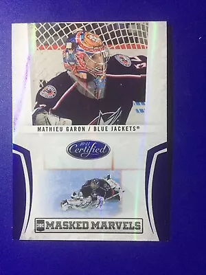 2010-11 Certified Masked Marvels Blue Mathieu Garon Blue Jackets #18 #d/100 NM • $0.99