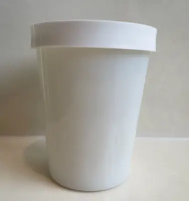 Salton Glass Cup W Lid Vintage Yogurt Maker EUC White Dish Serving Cup GM-5 • $4.99