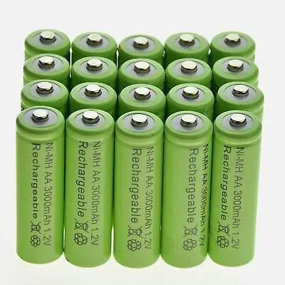 New AA Rechargeable Batteries 3000 MAh LONG LIFE HIGH DRAIN CAPACITY Heavy Duty • £6.99