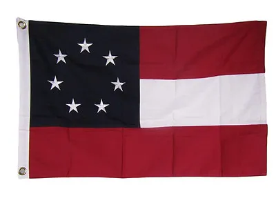 2x3 Embroidered Stars Bars 1st National 7 Stars Sewn 100% Cotton Flag 2'x3' • $37.76