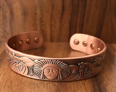 Native American Copper Magnetic Bracelet Arthritis Pain Therapy Energy Cuff • $15.99