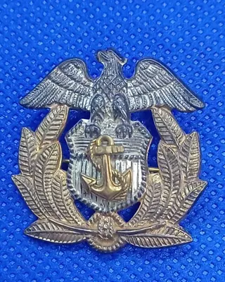 US WWII Era Merchant Marine Hat Badge Sterling Silver • $49.99