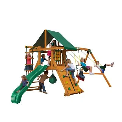 $1491.40 • Buy Outdoor Playground Ozark II Wooden Swing Set With Punching Ball, 2 Belt Swings,