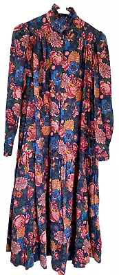 Vintage 80's LAURA ASHLEY Floral Prairie Cottagecore DRESS US 6 • $199.95