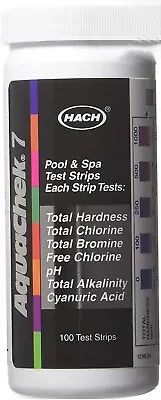 AquaChek Silver 7 In 1 Pool Spa Water Test Chlorine Strips 100 CT 551236 (7-Way) • $24.44