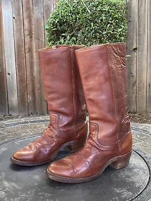 Vintage Frye Campus Leather Tall Boots Women’s Size 9.5 D Made In USA • $200