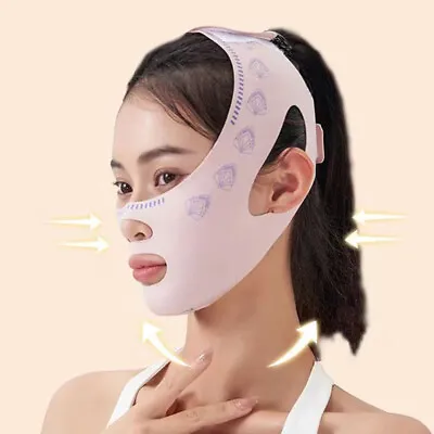 Facial Slimming Face Lift Up Band Mask Reduce Double Chin V-Line Shaping Band Sp • £4.91