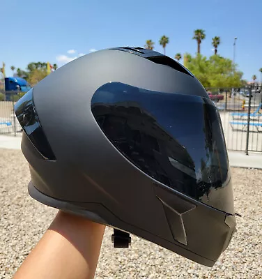 VEGA HOLESHOT +SMOKE Tinted Shield With Inner Dropdown Sunshield Helmet DOT • $155