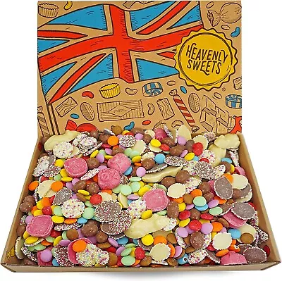 Chocolate Pick And Mix Sweets Gift Box 800g - Retro Easter Chocolate Mixed Pick  • £12.95