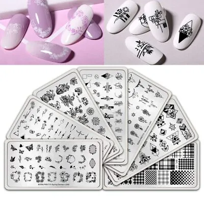 BORN PRETTY Nail Stamping Plates Flowers Leaf Dream Catcher Image Polish Tools • $3.71