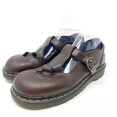 Vintage Dr Martens Mary Jane Shoes Womens Brown England Y2K Uk 7 US 9 • $60