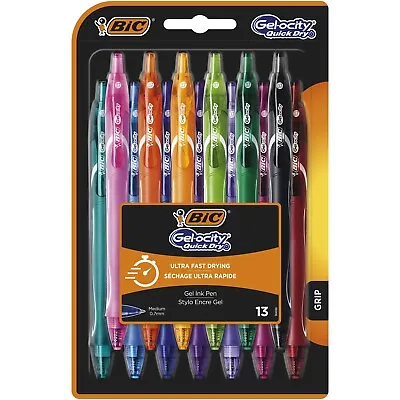 Bic Gel-ocity Quick Dry Gel Ink Pens Medium Tip (0.7 Mm) Assorted Colours Pack • £16.95